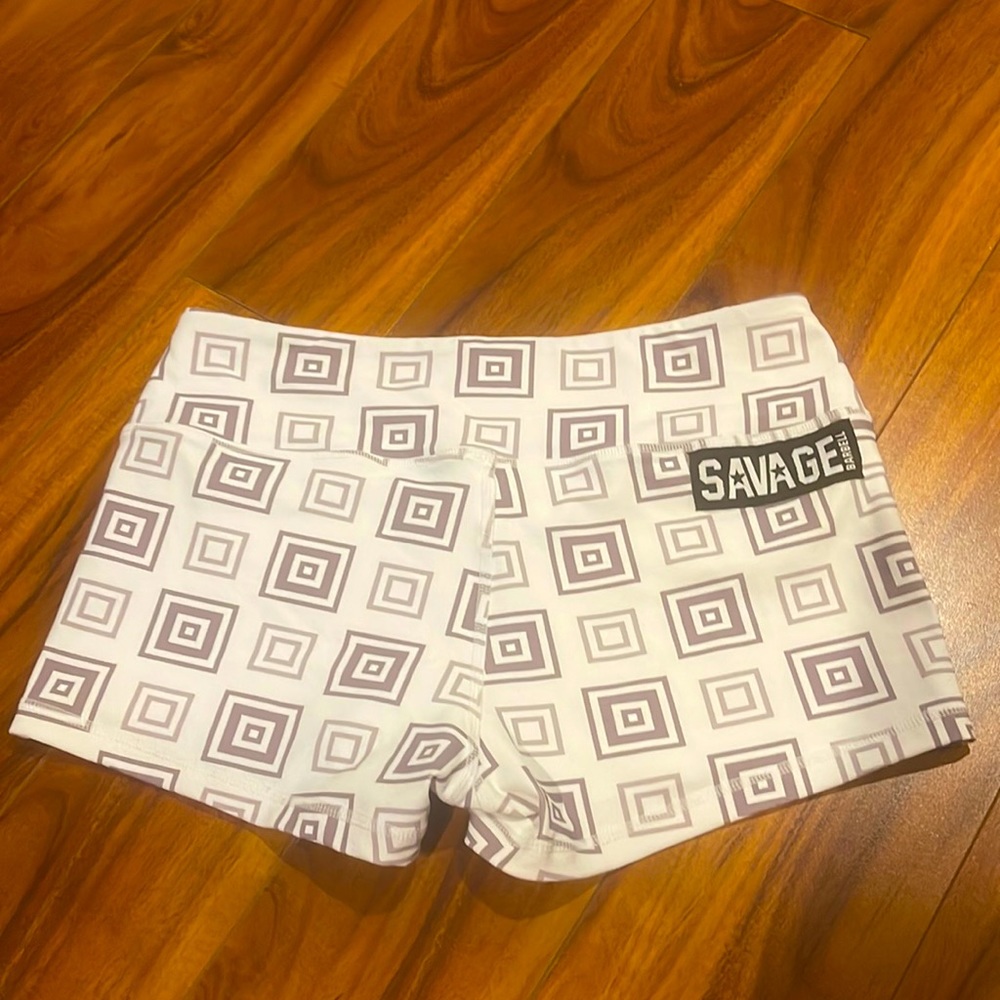 Savage barbell booty shorts